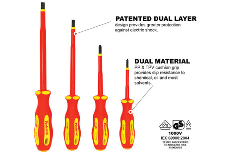 Insulated [1000V] Screwdriver Set - 4 pc.