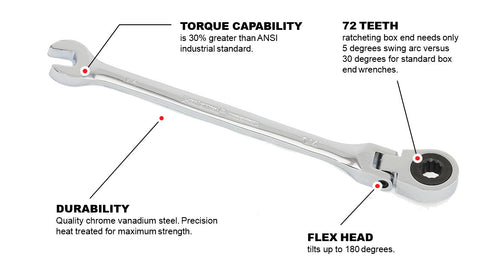 Flex Ratcheting Wrench - SAE